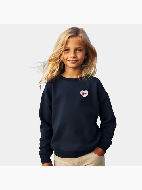 Sweater Kinder GIRL POWER PINK HEART - Kiabi Sweater Kinder GIRL POWER PINK HEART - Kiabi