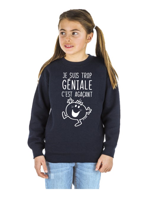 Sweater Kinder JE SUIS TROP GÉNIALE C'EST AGAÇANT - Kiabi Sweater Kinder JE SUIS TROP GÉNIALE C'EST AGAÇANT - Kiabi
