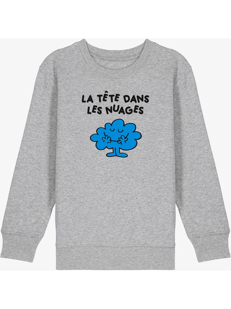 Sweater Kinder LA TETE DANS LES NUAGES 2 Gemêleerd grijs - Kiabi