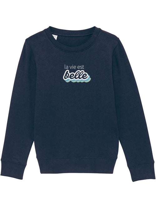 Sweater Kinder LA VIE EST BELLE VERT - Kiabi Sweater Kinder LA VIE EST BELLE VERT - Kiabi