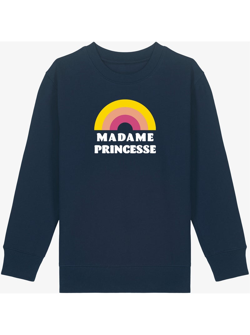 Sweater Kinder MADAME PRINCESSE WAF Marineblauw - Kiabi