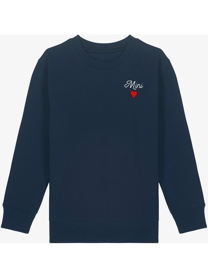 Sweater Kinder MINI CŒUR Marineblauw - Kiabi