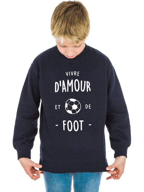 Sweater Kinder VIVRE D'AMOUR ET DE FOOT - Kiabi Sweater Kinder VIVRE D'AMOUR ET DE FOOT - Kiabi