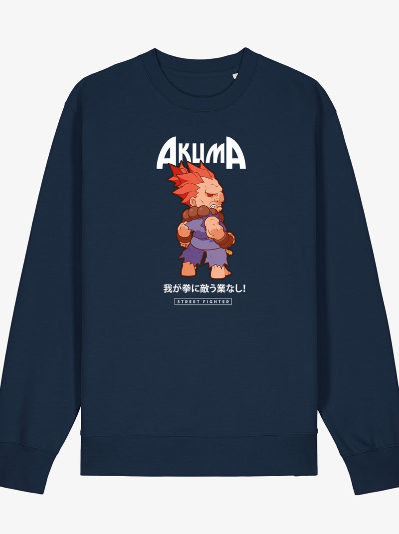 Sweater Man - AKUMA STREET FIGHTER Marineblauw - Kiabi