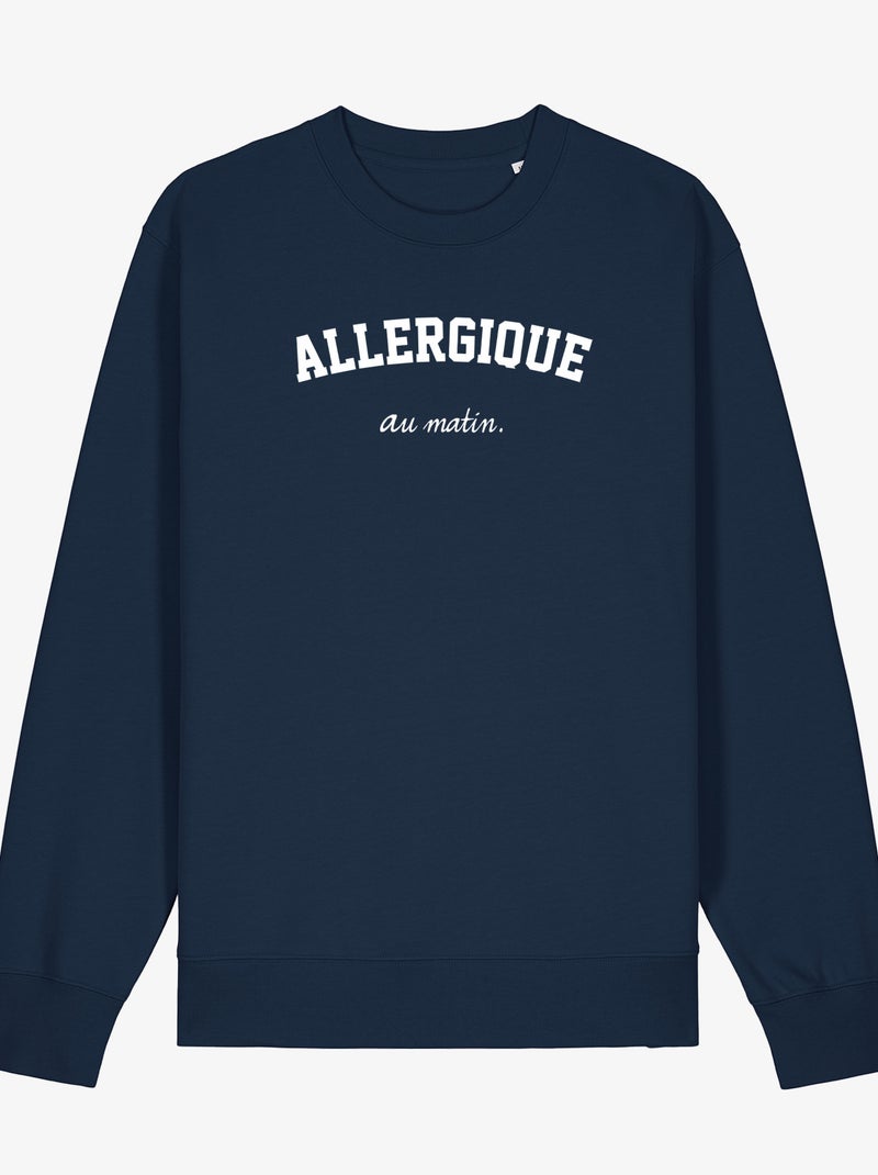 Sweater Man - ALLERGIQUE AU MATIN Marineblauw - Kiabi