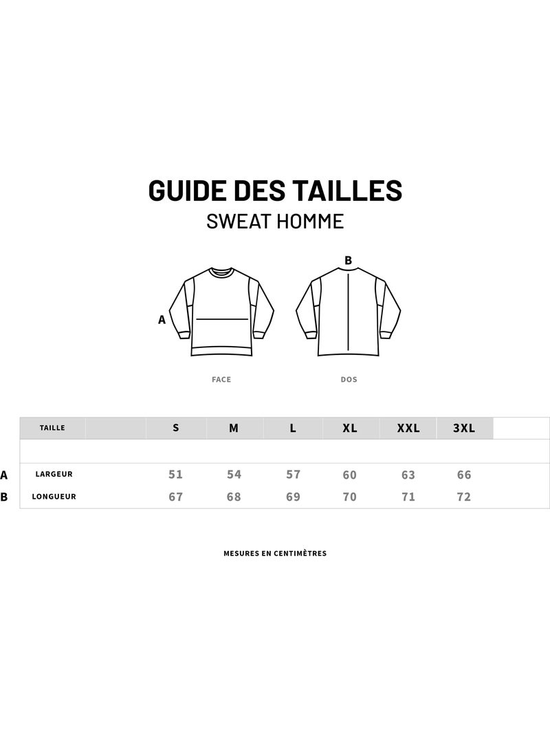 Sweater Man - C'EST PAS DE LA CHANCE C'EST DU TALENT Gemêleerd grijs - Kiabi