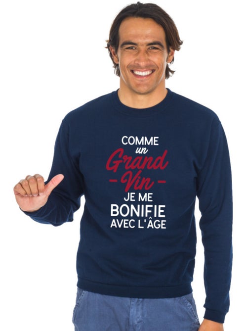 Sweater Man - COMME UN GRAND VIN JE ME BONIFIE AVEC L'ÂGE WAF - Kiabi