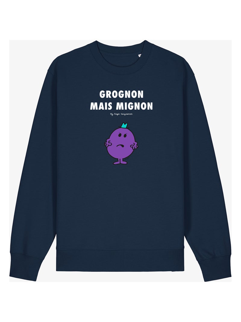 Sweater Man - GROGNON MAIS MIGNON 2 Marineblauw - Kiabi