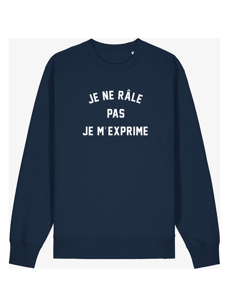 Sweater Man - JE NE RÂLE PAS JE M'EXPRIME Marineblauw - Kiabi