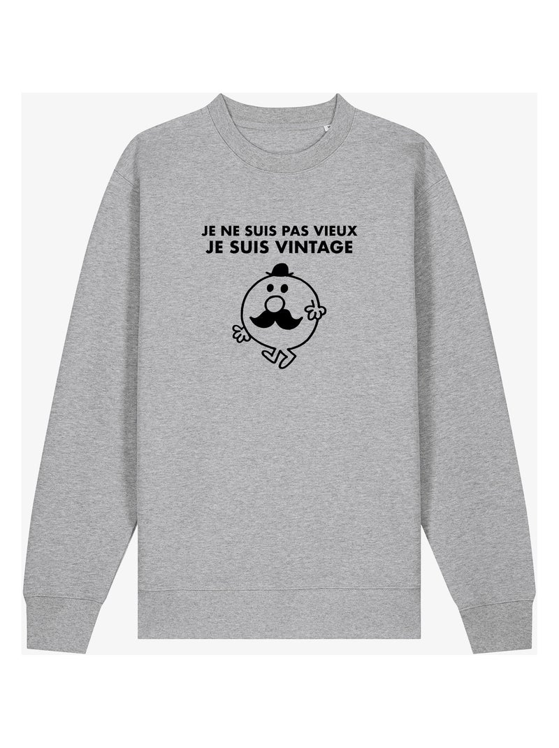 Sweater Man - JE NE SUIS PAS VIEUX JE SUIS VINTAGE Gemêleerd grijs - Kiabi