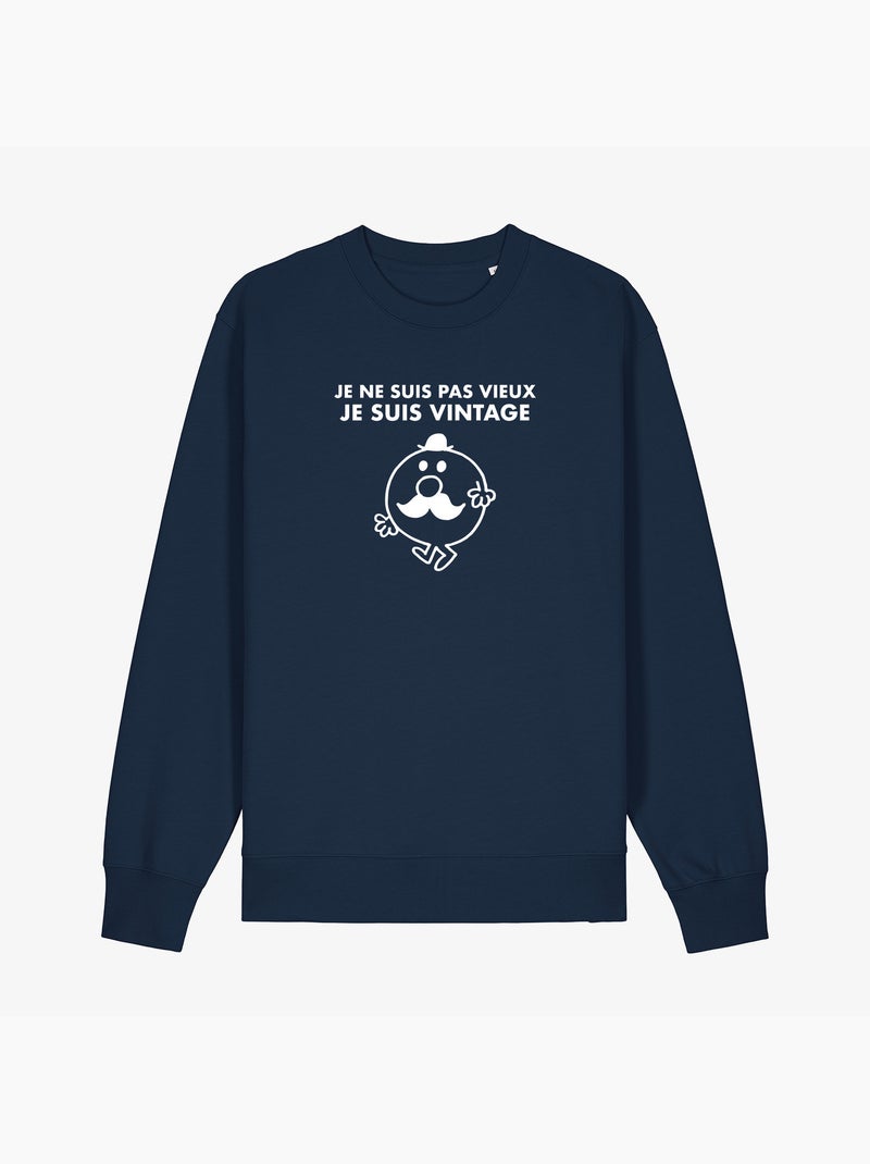 Sweater Man - JE NE SUIS PAS VIEUX JE SUIS VINTAGE Marineblauw - Kiabi