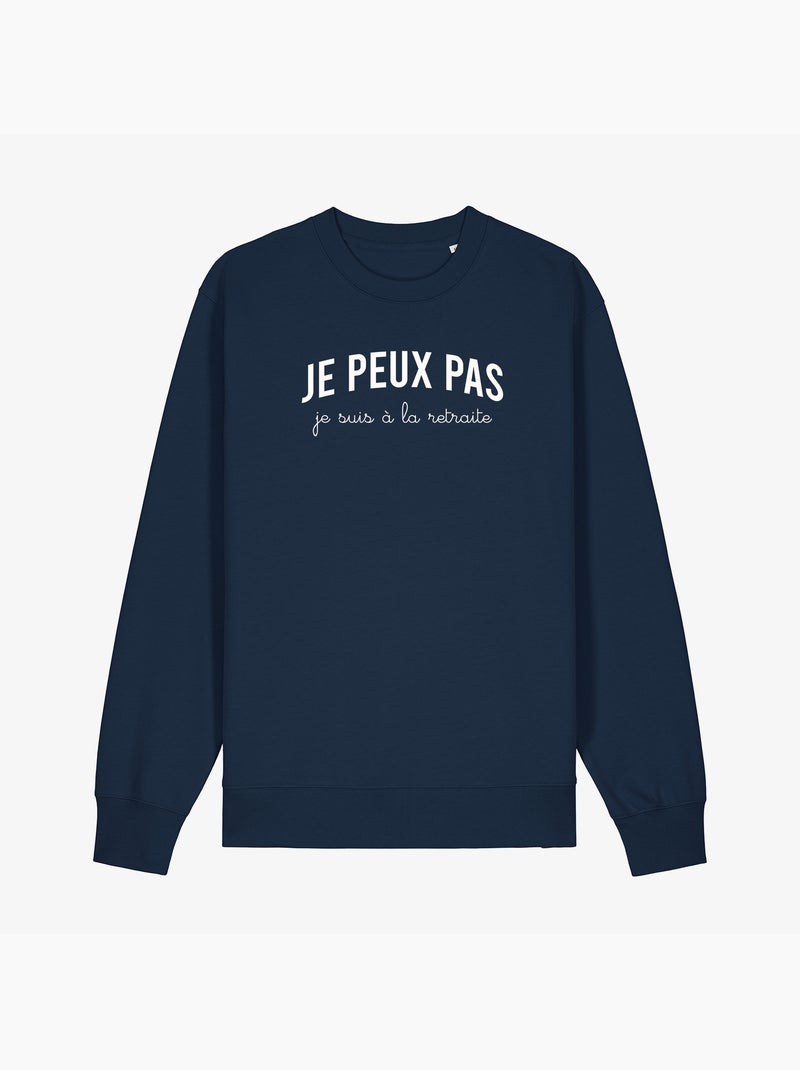 Sweater Man - JE PEUX PAS JE SUIS À LA RETRAITE Marineblauw - Kiabi
