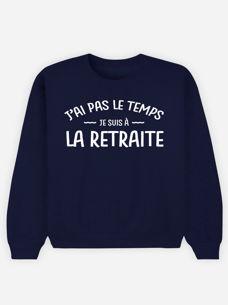 Sweater Man - JE SUIS A LA RETRAITE Marineblauw - Kiabi