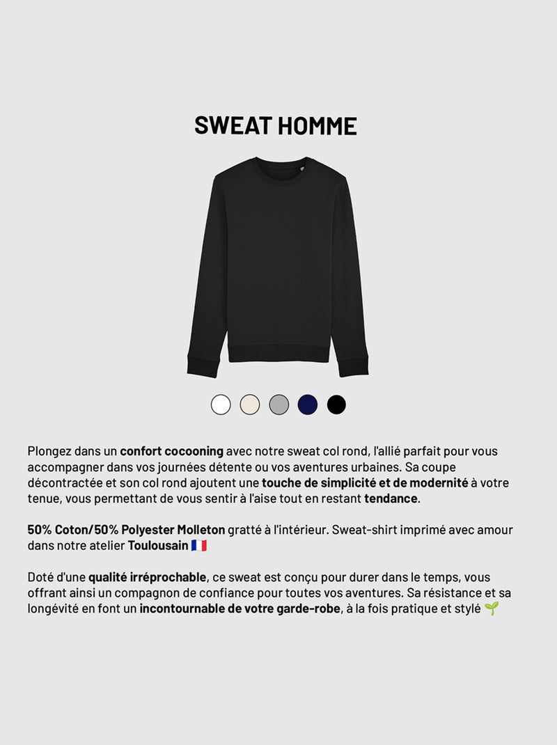 Sweater Man - JUST DO NOTHING Gemêleerd grijs - Kiabi