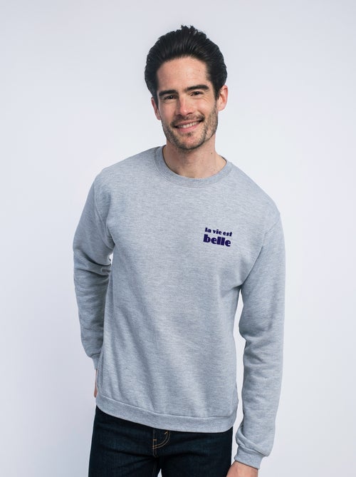 Sweater Man - LA VIE EST BELLE CŒUR - Kiabi Sweater Man - LA VIE EST BELLE CŒUR - Kiabi