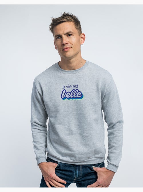 Sweater Man - LA VIE EST BELLE VERT - Kiabi
