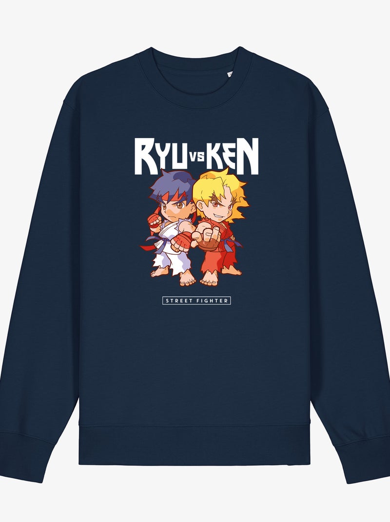 Sweater Man - RYU VS KEN STREET FIGHTER Marineblauw - Kiabi