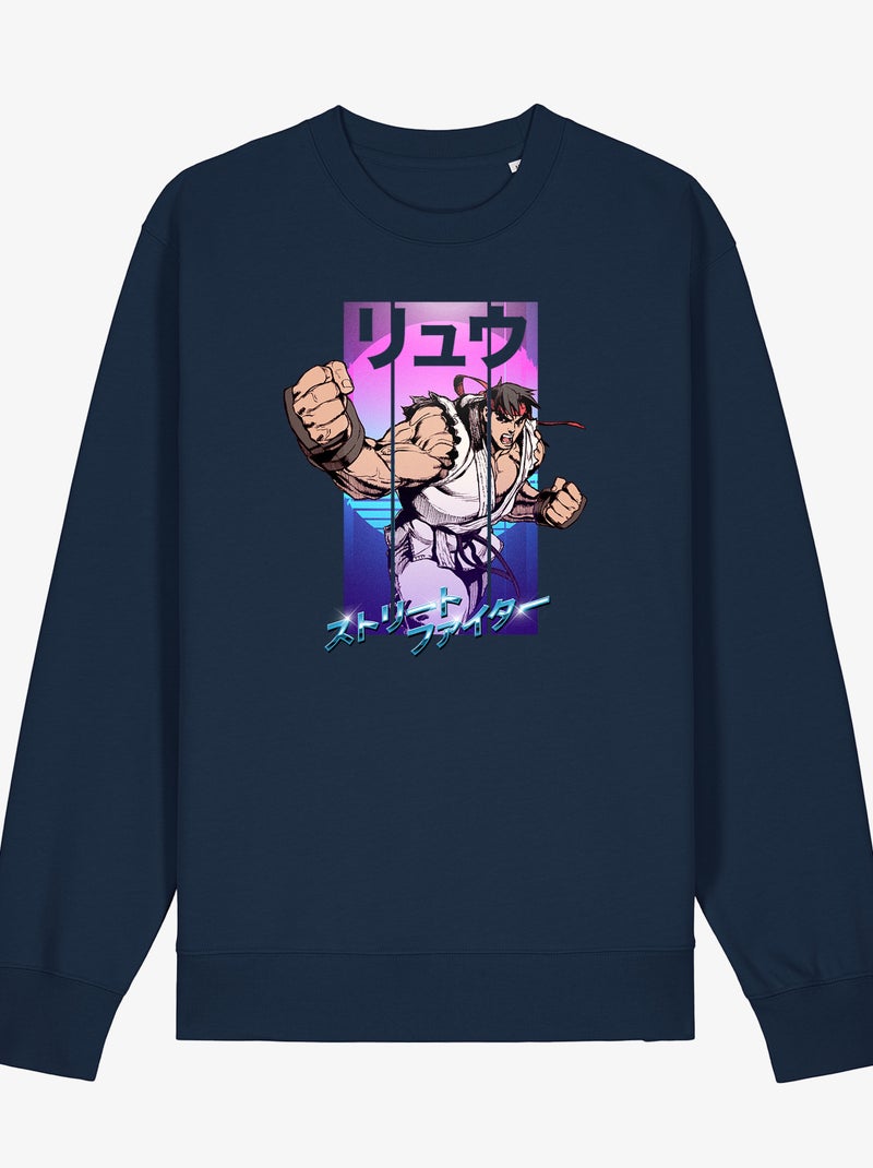 Sweater Man - STREET FIGHTER 3 Marineblauw - Kiabi