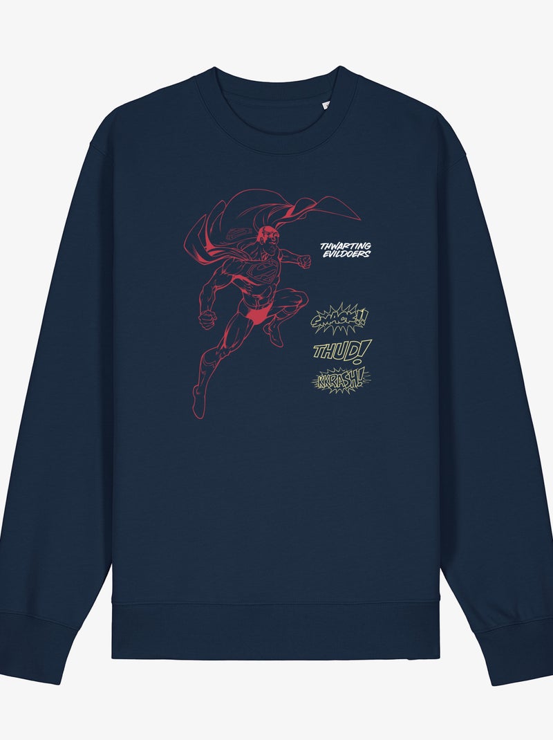 Sweater Man - SUPERMAN SMACK THUD KKRASH Marineblauw - Kiabi