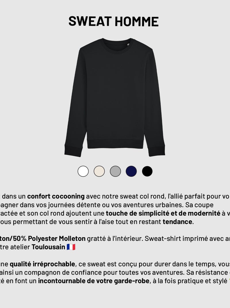 Sweater Man - VISAGE MONSIEUR CŒUR Marineblauw - Kiabi