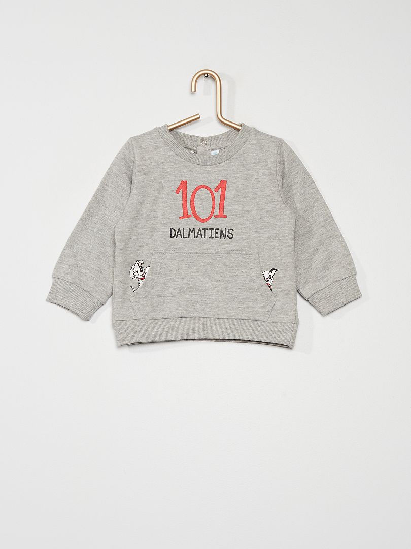 Sweater met 101 Dalmatiërs-print grijs gemêleerd - Kiabi