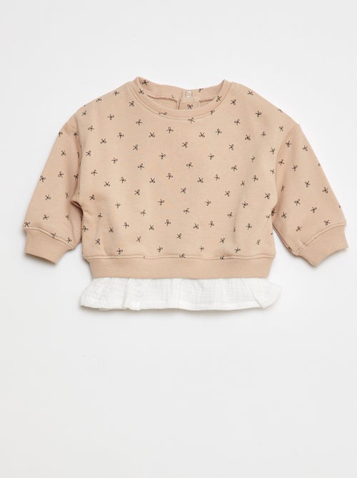 Sweater met 2-in-1-effect onderaan - Kiabi