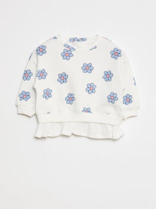 Sweater met 2-in-1-effect onderaan