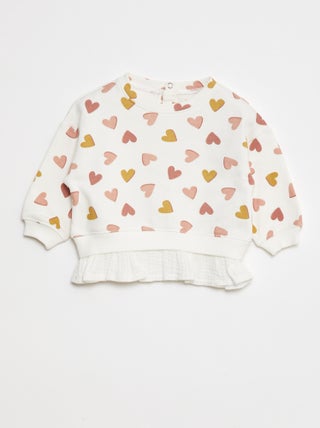 Sweater met 2-in-1-effect onderaan