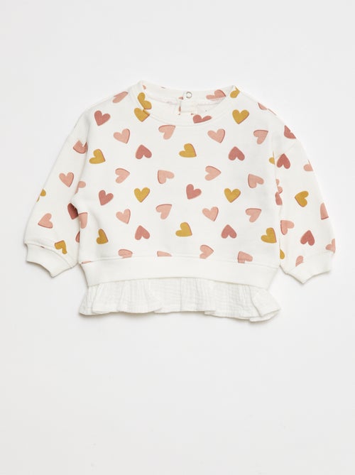 Sweater met 2-in-1-effect onderaan - Kiabi