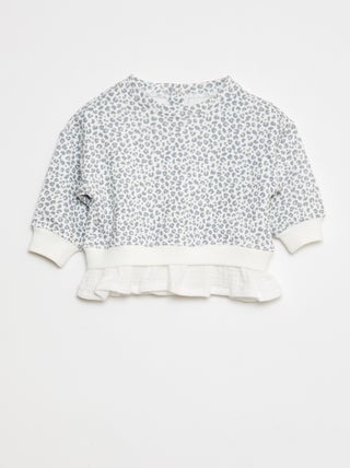 Sweater met 2-in-1-effect onderaan