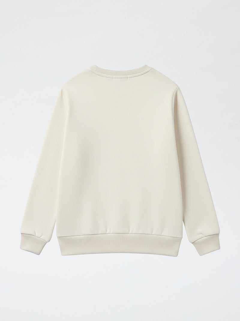 Sweater met 'Bluey' print van effen french terry katoen Wit - Kiabi