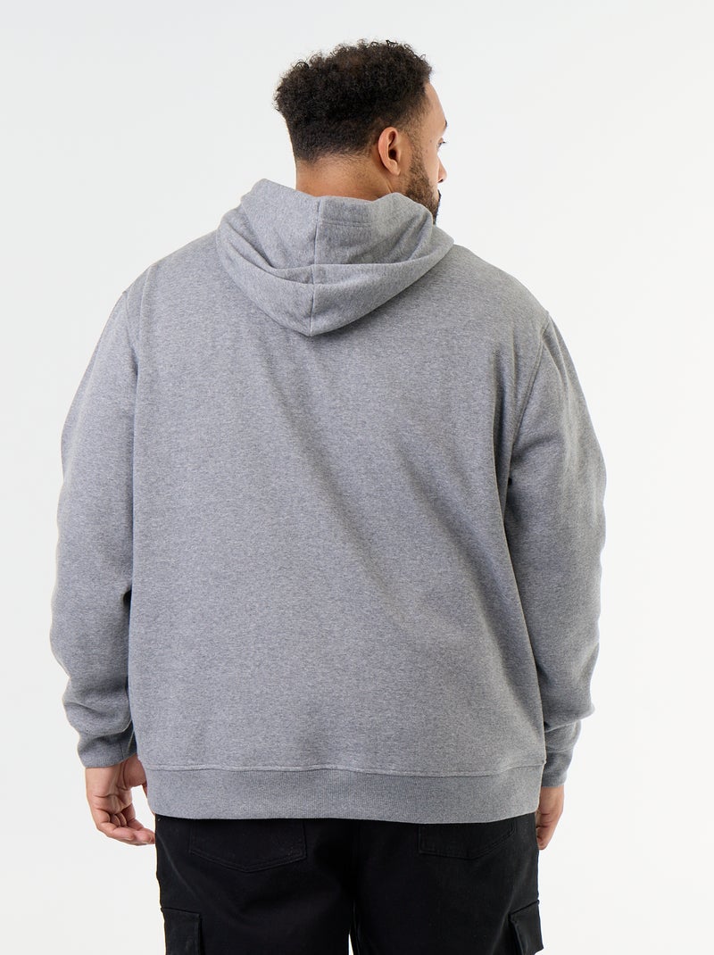 Sweater met capuchon en kangoeroezak Grijs - Kiabi