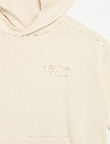 Sweater met capuchon en korte mouwen