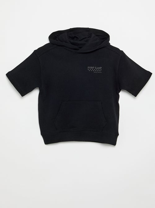 Sweater met capuchon en korte mouwen - Kiabi