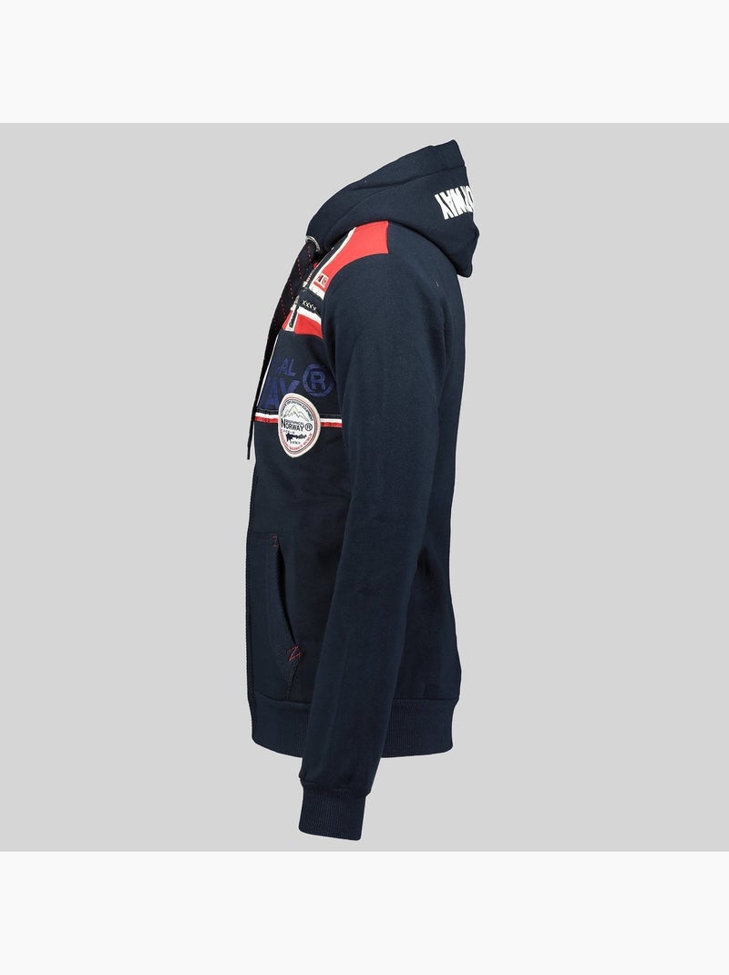 Sweater met capuchon faponie – geographical norway Marineblauw - Kiabi