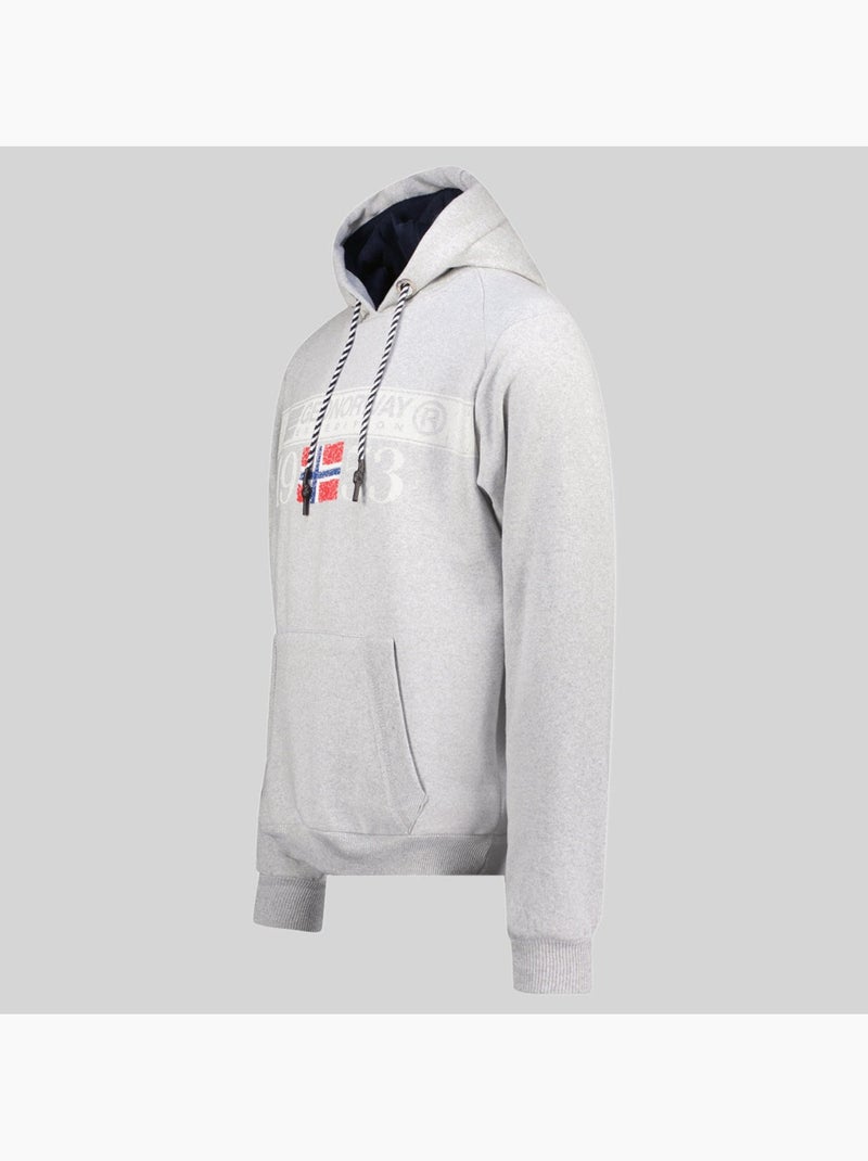 Sweater met capuchon fastlife – geographical norway Lichtgrijs - Kiabi
