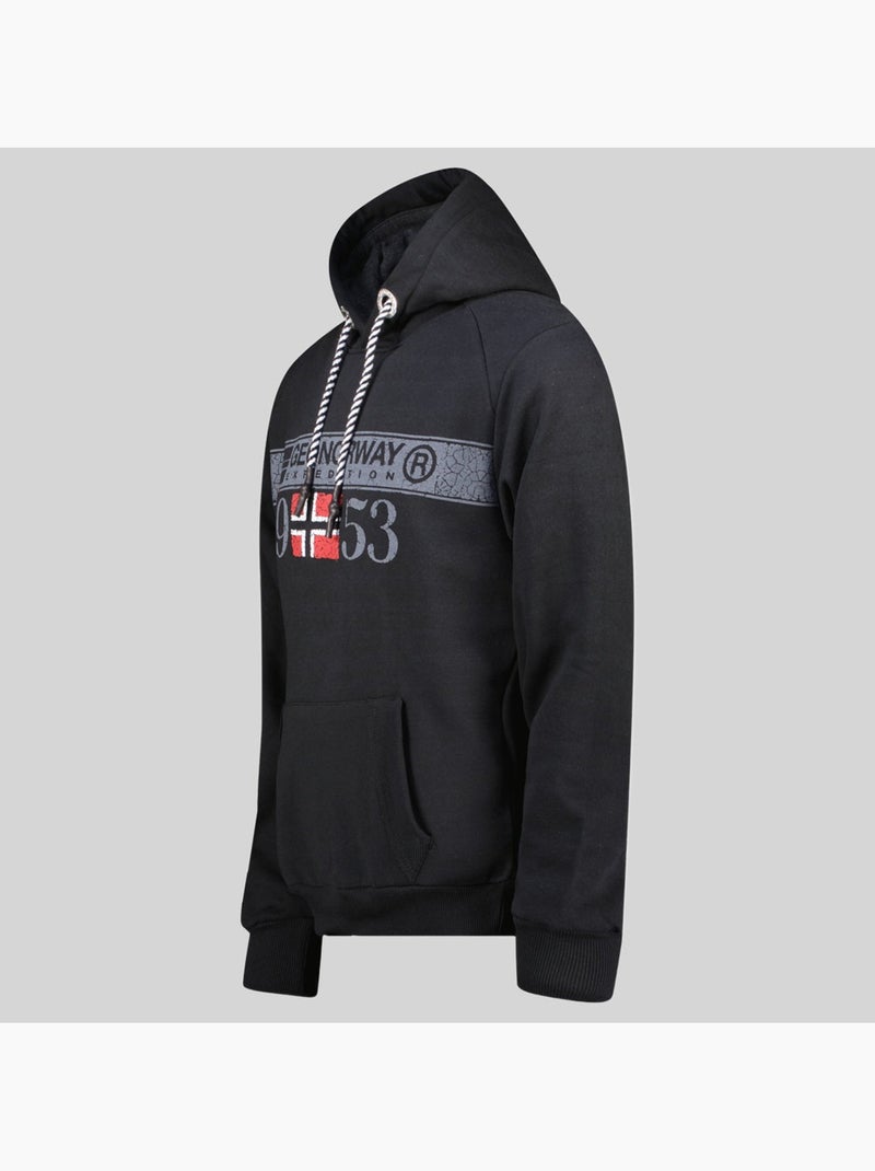 Sweater met capuchon fastlife – geographical norway Zwart - Kiabi