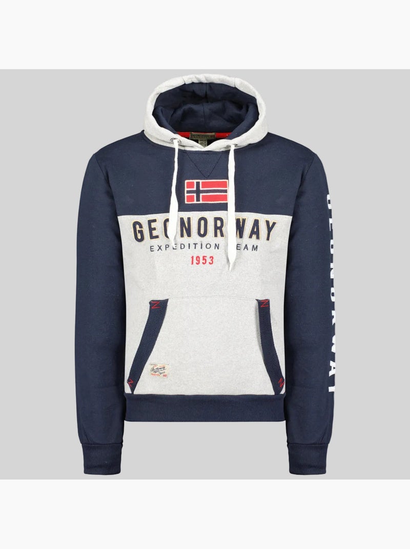 Sweater met capuchon ferato – geographical norway Lichtgrijs - Kiabi