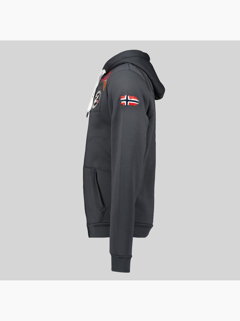 Sweater met capuchon fespote – geographical norway Donkergrijs - Kiabi
