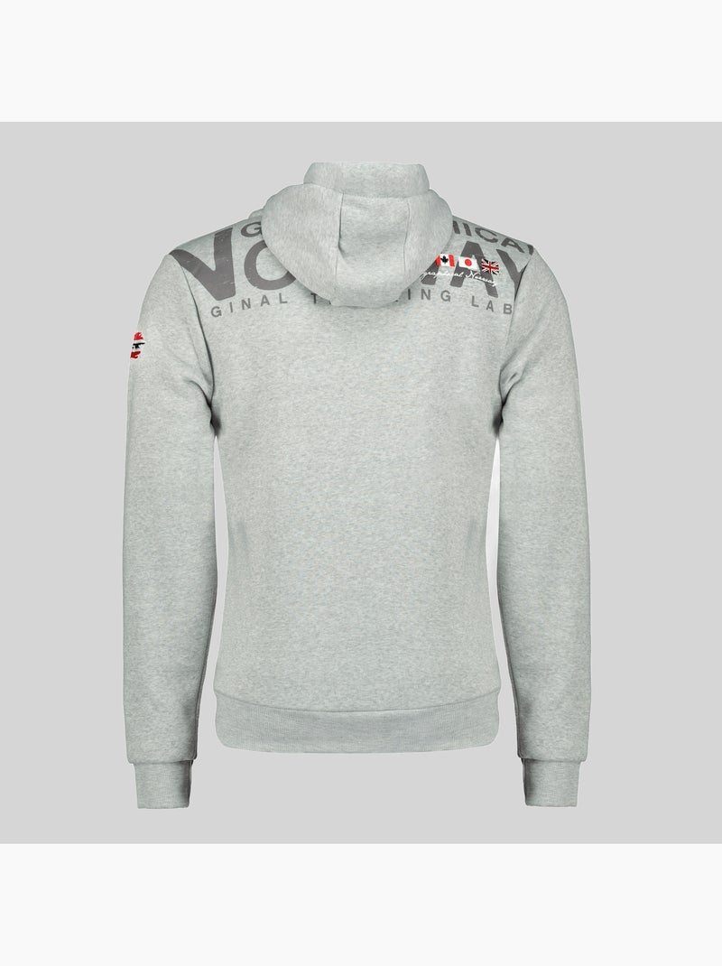 Sweater met capuchon fespote – geographical norway Lichtgrijs - Kiabi