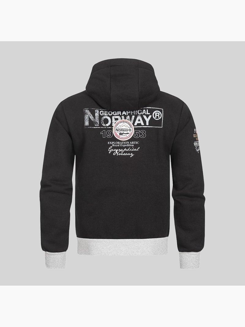 Sweater met capuchon flyer – geographical norway Kaki - Kiabi