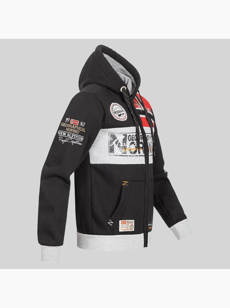 Sweater met capuchon flyer – geographical norway Kaki - Kiabi