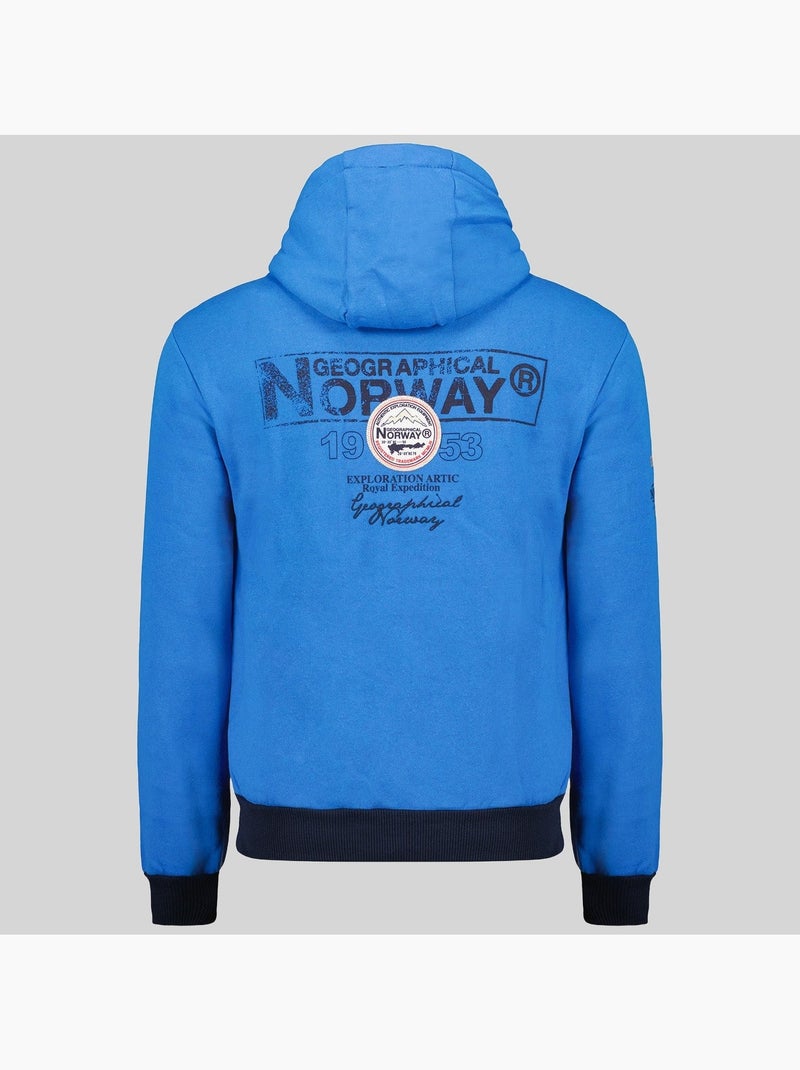 Sweater met capuchon flyer – geographical norway Koningsblauw - Kiabi