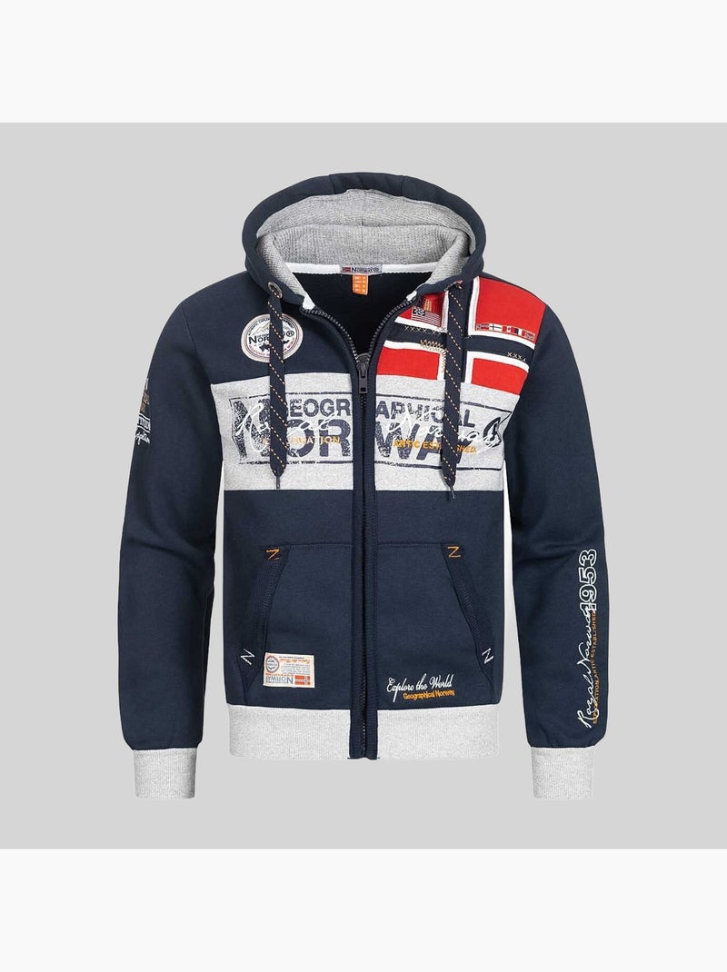 Sweater met capuchon flyer – geographical norway Zwart - Kiabi