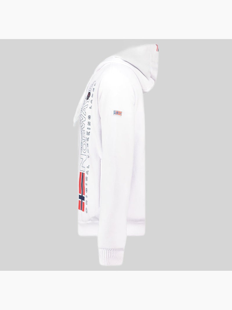 Sweater met capuchon fogora – geographical norway Wit - Kiabi