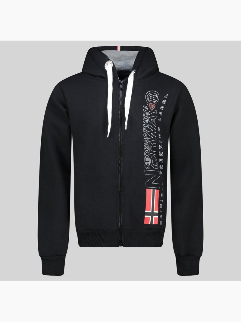Sweater met capuchon fogora – geographical norway Zwart - Kiabi