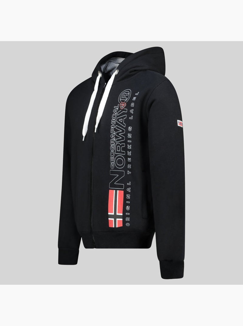 Sweater met capuchon fogora – geographical norway Zwart - Kiabi