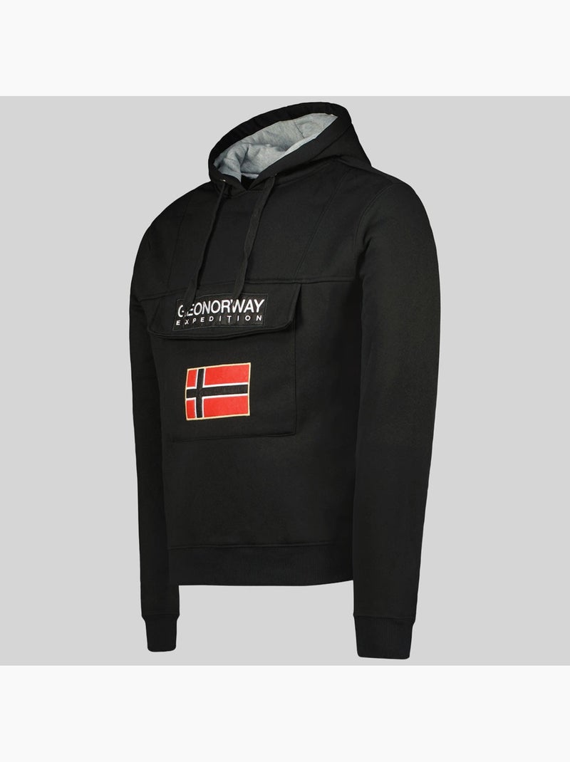 Sweater met capuchon gadrien – geographical norway Zwart - Kiabi