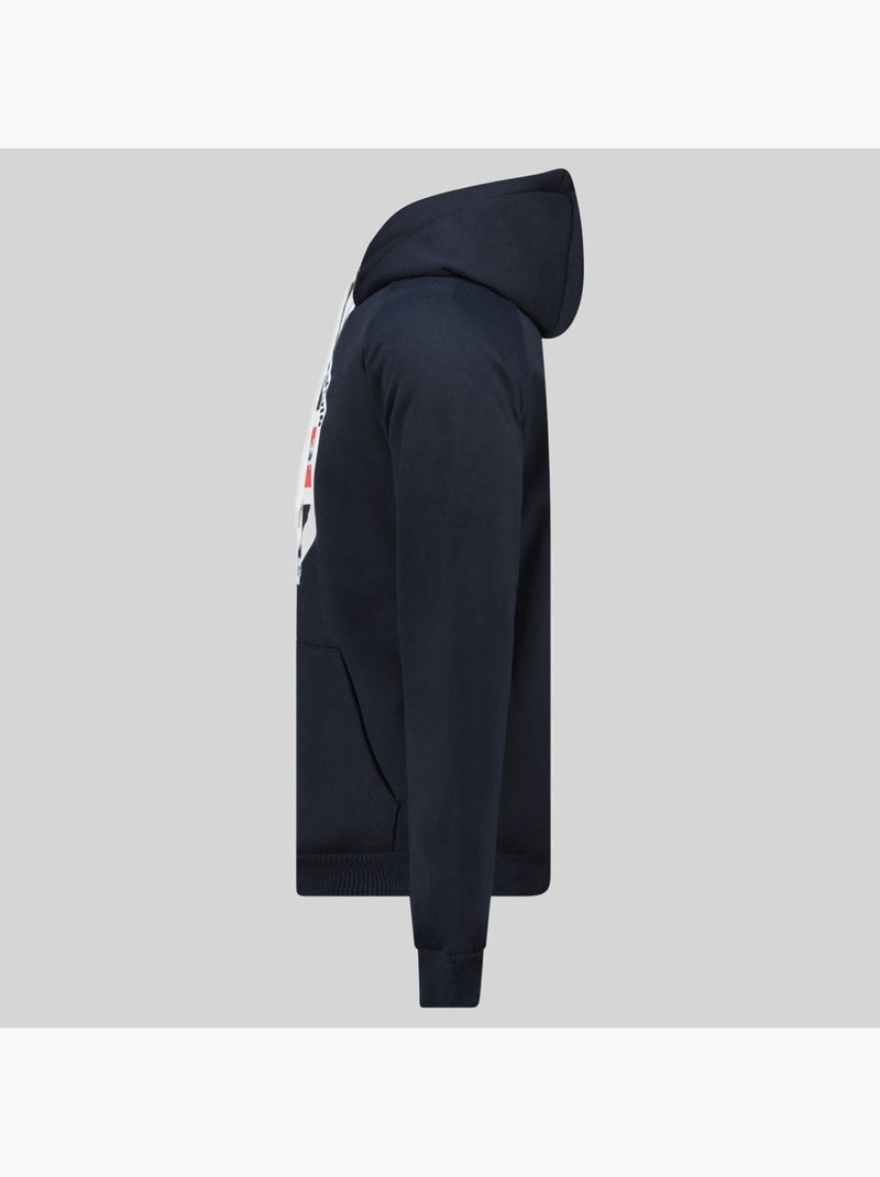 Sweater met capuchon garis – geographical norway Marineblauw - Kiabi