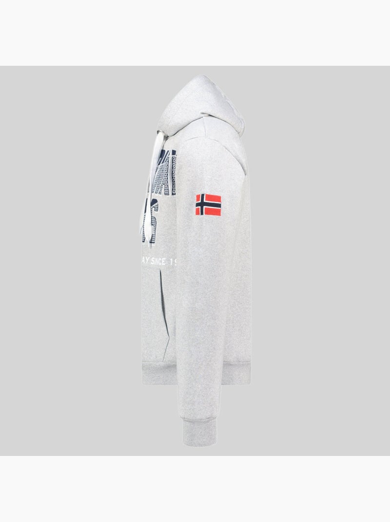 Sweater met capuchon gasper – geographical norway Lichtgrijs - Kiabi